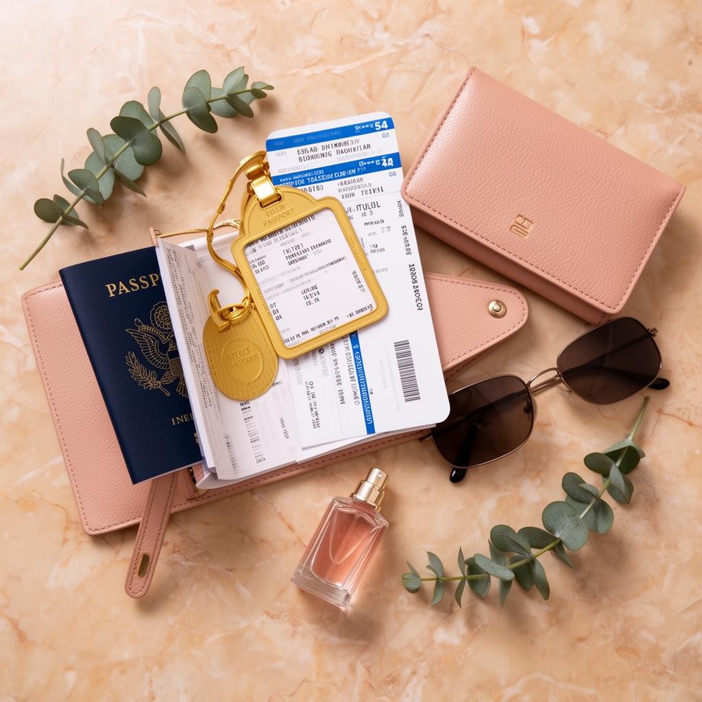 Travel flatlay